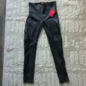 Spanx faux leather moto legging